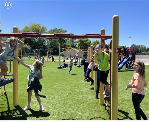 kids on playground bars